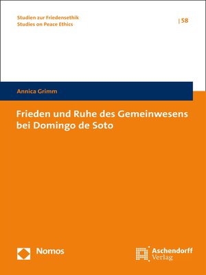 cover image of Frieden und Ruhe des Gemeinwesens bei Domingo de Soto